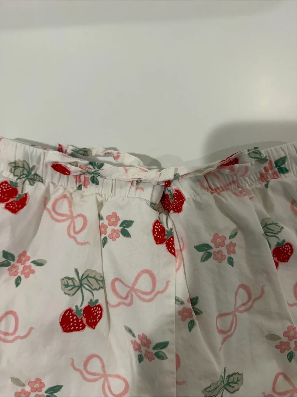 Girls' SweetHoney Red Long-Sleeve Strawberry Dress Set with Shorts Size 10 EUC